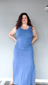 Vestido Longo Azul - Maria Vest